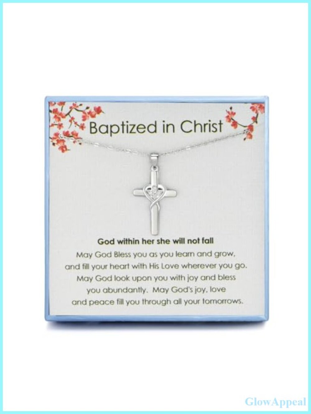 Sterling Silver Infinity Cross Necklace Cubic Zirconia Pendant Women Gift